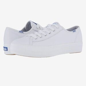 NIB Keds White Low-Top Canvas Platform Sneakers